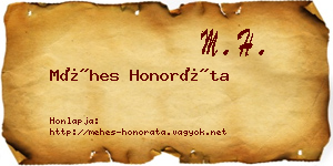 Méhes Honoráta névjegykártya